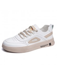 Korean Youth Casual Walking Shoes Men's Handmade Flat White Shoes