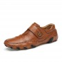Casual Shoes - Men's Casual Breathable Leather Shoes Low-cut Fashion Driving Shoes