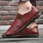 Flats & Loafers - Large Size Sewing Sole Handmade Men Casual Shoes
