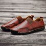 Flats & Loafers - Large Size Sewing Sole Handmade Men Casual Shoes
