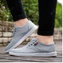 Flats & Loafers - Men Casual Shoes Lace-Up Closure Round Toe Canvas Upper Comfortable Footwear
