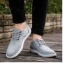 Flats & Loafers - Men Casual Shoes Lace-Up Closure Round Toe Canvas Upper Comfortable Footwear