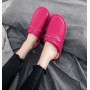 Haining Leather Leather Autumn And Winter Home Cotton Slippers With Non-slip Waterproof Heavy-bottomed Men And Women Warm Shoes Care