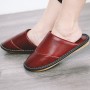 Winter Models Solid Color Leather Shoes, Home Slippers Tendon At The End Of Chinese Youth Aged Middle-aged Slippers