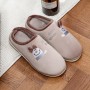2020 Cute Cartoon Bear Waving Warm Cotton Slippers Couple Models Cotton Trailer Home Trailer