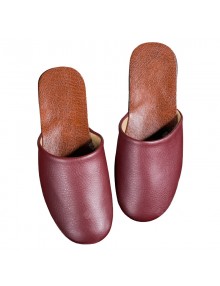 Men And Women Leather Slippers Neutral Slippers Korean Korean PU Leather Soles Tendon