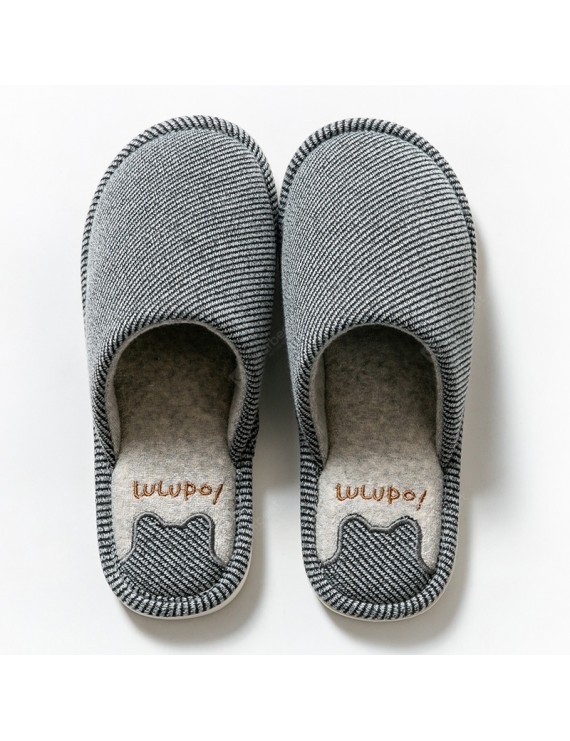 2020 Female Autumn And Winter Home Cotton Slippers Warm Home Non-slip Soft-soled Slippers Plush Couple Male