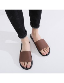2020 Summer Wear Leather Slippers Home Slippers Slip