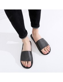 2020 Summer Wear Leather Slippers Home Slippers Slip