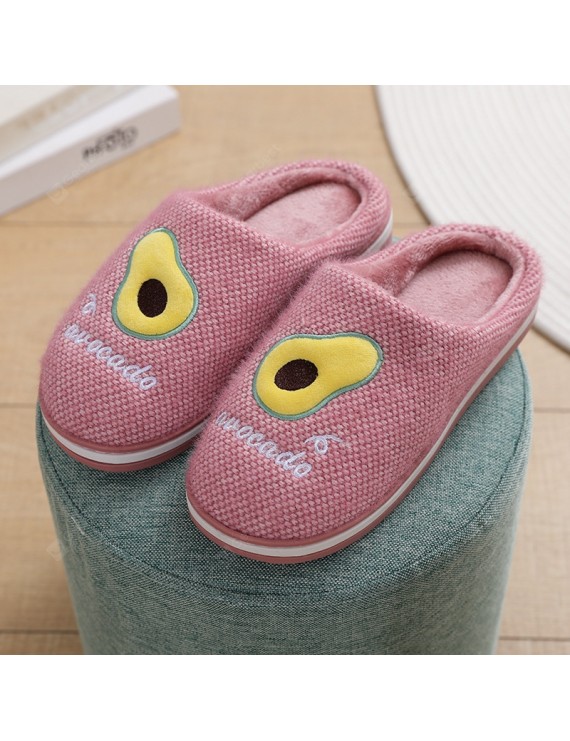 Heavy-bottomed Female Cotton Slippers Lovely Warm Wool Dragged Home A Couple Of Men's Autumn And Winter Month Of Shoes Home Skid