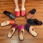 Leather Slippers Men And Women Home Home Cotton Slippers Non-slip Heavy-bottomed Leather Warm Leather Slippers Home Floor