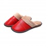 Leather Slippers Men And Women Home Home Cotton Slippers Non-slip Heavy-bottomed Leather Warm Leather Slippers Home Floor