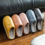 Men's Waterproof Winter Cotton Slippers Women Home Home Warm Month Of Winter Wool Slippers With Non-slip Heavy-bottomed