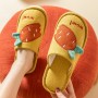 Ms. Autumn And Winter Seasons Cotton Slippers Home Floor With Heavy-bottomed Non-slip Slippers Male Couple Warm Shoes Month