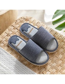 Summer Home Flax Slippers Female Couple Home Men Slip Breathable Absorbent Cotton Slippers Wood Floor