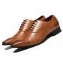 Dress Shoes - Business Men's Leather Shoes Large Size Korean Style Men's Casual Shoes Lace Up