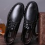 Dress Shoes - Fall / Winter Men's Casual Lace-up Leather Shoes Trend All-match Soft Bottom Soft Surface Comfortable Lazy Driving Shoes