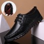 Dress Shoes - Fall / Winter Men's Casual Lace-up Leather Shoes Trend All-match Soft Bottom Soft Surface Comfortable Lazy Driving Shoes