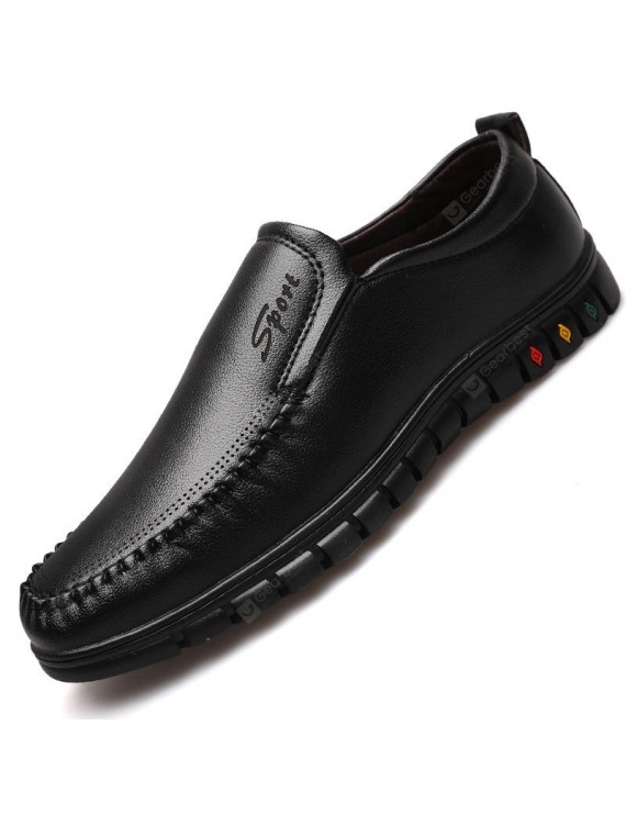 Dress Shoes - Fall / Winter Men's Casual Lace-up Leather Shoes Trend All-match Soft Bottom Soft Surface Comfortable Lazy Driving Shoes