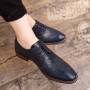 Dress Shoes - Gradient Color Men's Large Size Crocodile Print Business Dress Shoes