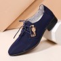 Dress Shoes - Summer Men's Large Size Breathable Cloth Dress Leather Shoes