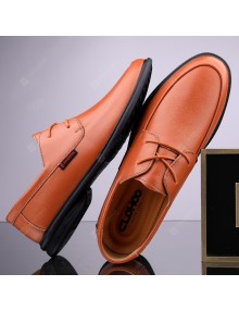 Summer Trend Fashion Business Men's Top Layer Cowhide Leather Shoes Casual Soft-soled Driving Shoes