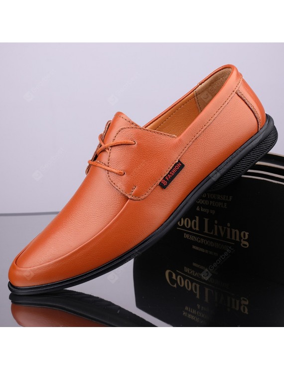 Summer Trend Fashion Business Men's Top Layer Cowhide Leather Shoes Casual Soft-soled Driving Shoes