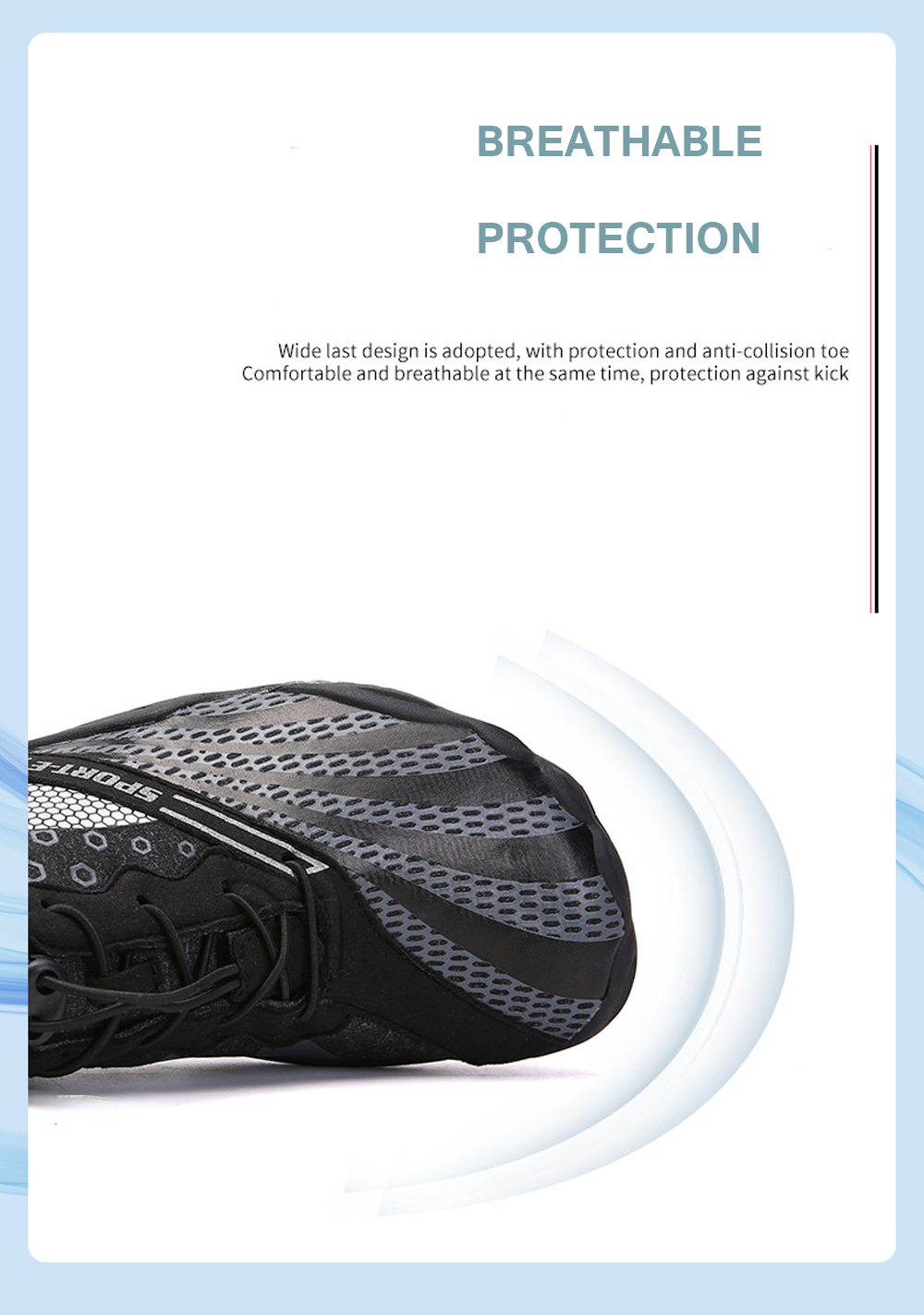 Outdoor Five Finger Upstream Beach Diving Swimming Men Shoes Sports Hiking Casual Footwear - Blue EU 43