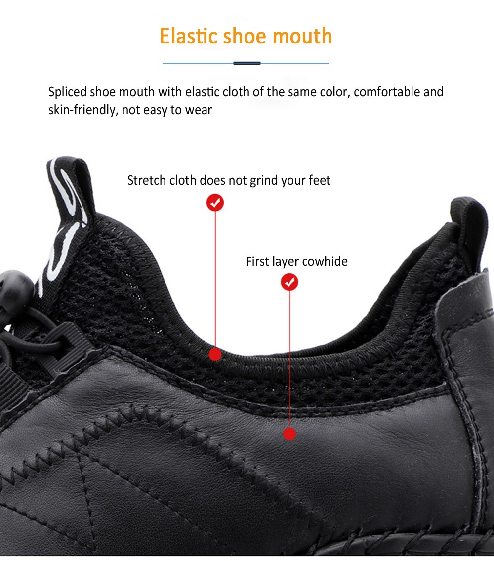 Men Comfortable Leather Shoes Cowhide Outdoor Footwear Lazy Super Light Large Size Casual Footwear - Light Brown EU 46