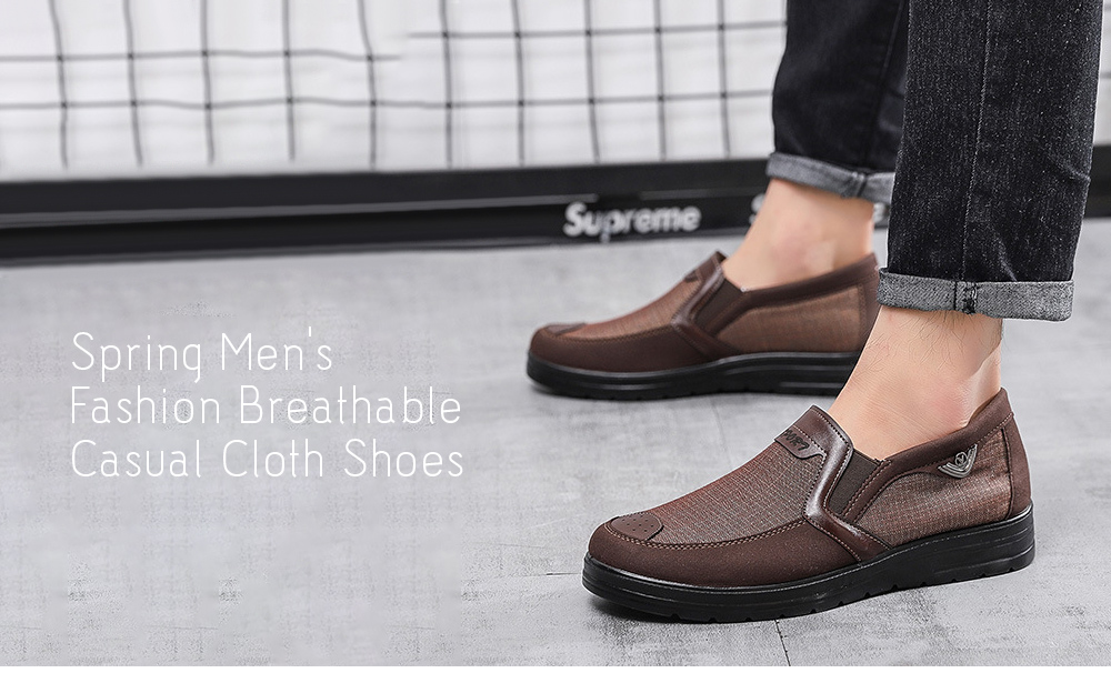 Spring Breathable Casual Men's Shoes - Yellow 46 Spring Men's Fashion Breathable Casual Cloth Shoes