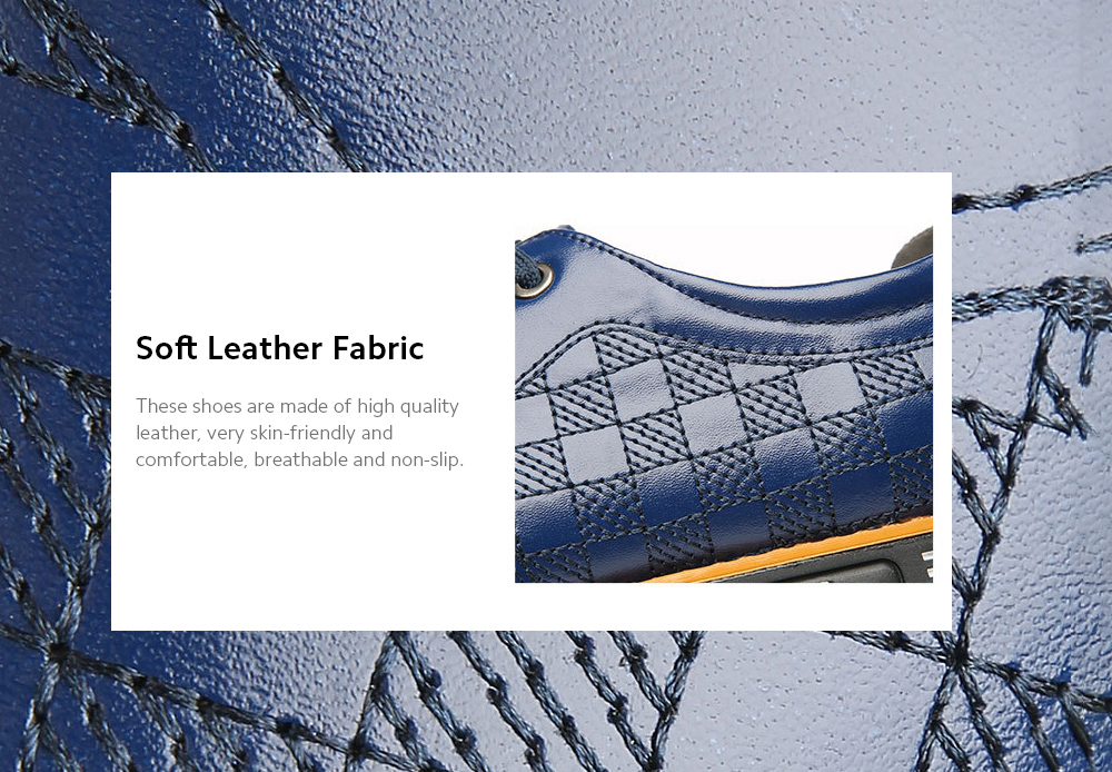 Men's Casual Shoes Fashion Trendy Business Leather Shoes Fabric