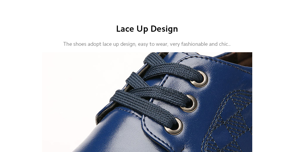 Men's Casual Shoes Fashion Trendy Business Leather Shoes Lace Up