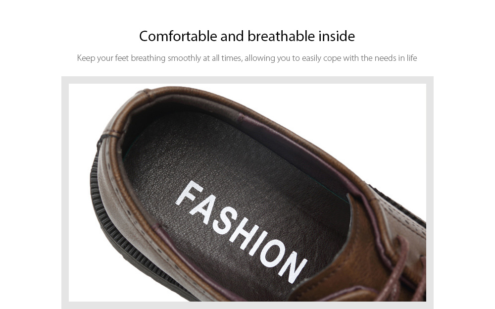 Autumn Carved Brogue Shoes Comfortable and breathable inside