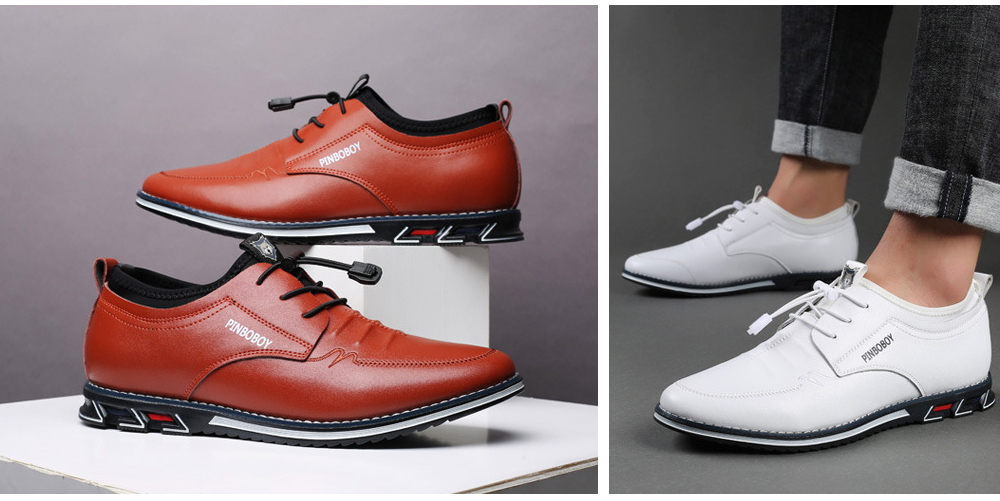 Men's Shoes Casual Leather Shoes model show